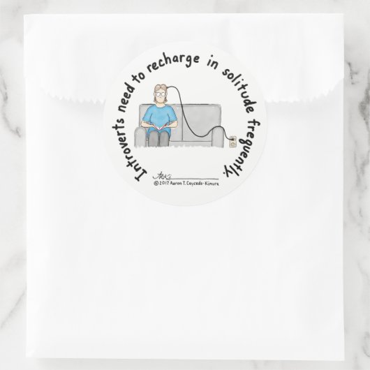Introvert Basics : Recharger Sticker (Sac)
