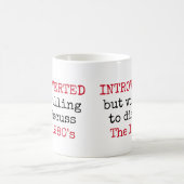 Introvert bereid om de jaren tachtig Funny Quotes Koffiemok (Center)
