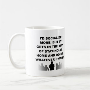 Introvert Blijf Thuis Grappige Mok of Reisbeker