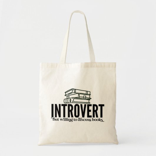 Introvert Book Lover Tote Bag (Voorkant)