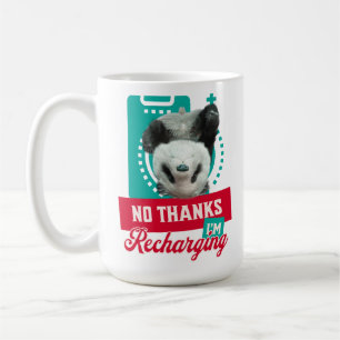 Introvert Burn-out Panda Sociale Batterij Ontwerp Koffiemok