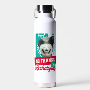 Introvert Burn-out Panda Sociale Batterij Ontwerp Waterfles