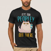 Introvert Cat Funny introverte koffiedrinker T-shirt (Voorkant)
