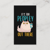 Introvert Cat Funny introverte koffiedrinker Visitekaartje (Voorkant)