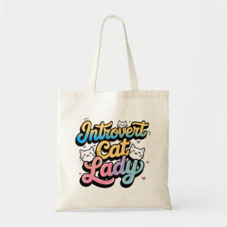 Introvert Cat Lady Canvas tas