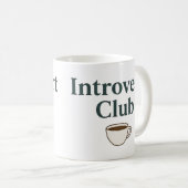 Introvert Club - Mug de café esthétique (Devant droit)