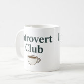 Introvert Club - Mug de café esthétique (Devant gauche)