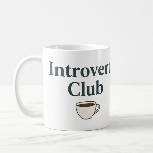 Introvert Club - Mug de café esthétique (Gauche)