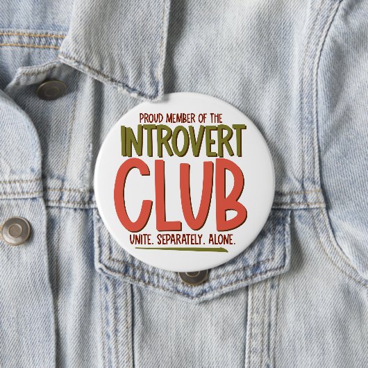 Introvert Club Ronde Button 4,0 Cm (In situ)