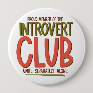 Introvert Club Ronde Button 4,0 Cm