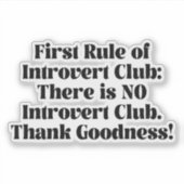 Introvert Club Sticker (Voorkant)