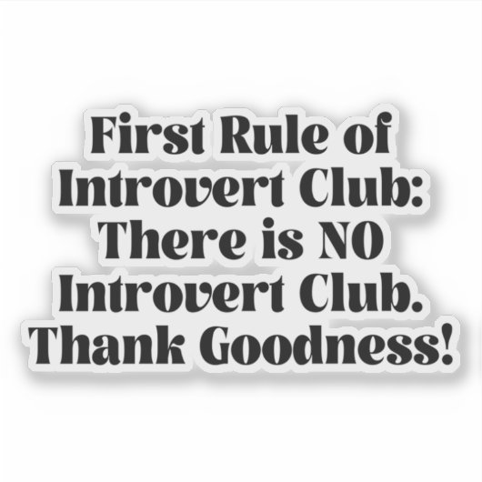 Introvert Club Sticker (Voorkant)