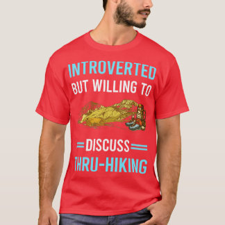 Introvert door wandelen door wandelen wandelaar t-shirt