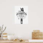 Introvert Empath Stilte wijsheid inkt quote Poster (Keuken)