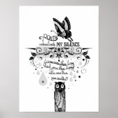 Introvert Empath Stilte wijsheid inkt quote Poster (Voorkant)