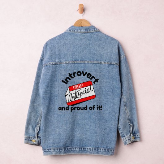 Introvert en er trots op! denim jacket (Hangar)