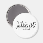 Introvert Extraordinaire Typografie Magneet (Voorkant / Achterkant)