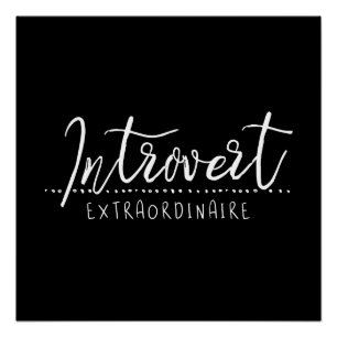 Introvert Extraordinaire Typografie Perfect Poster
