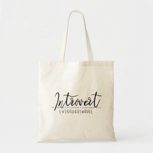 Introvert Extraordinaire Typografie Tote Bag
