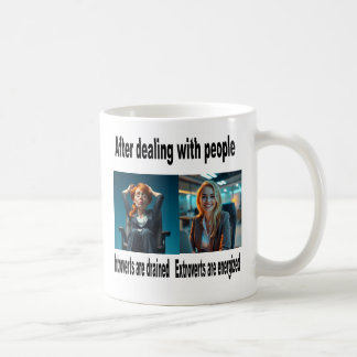 Introvert/Extrovert koffie mok