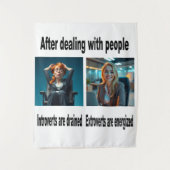 Introvert/Extrovert Quiz sur une tapisserie (Devant)