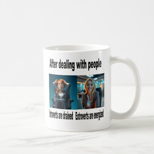 Introvert/Extrovert tasse de café (Droite)