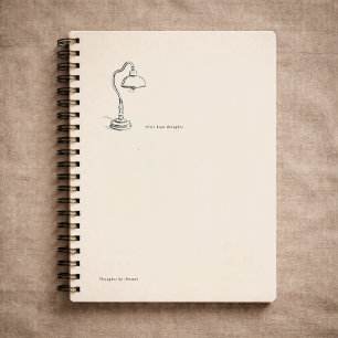 Introvert Geschenk Minimalist Lijnkunst Stille Een Notitieboek