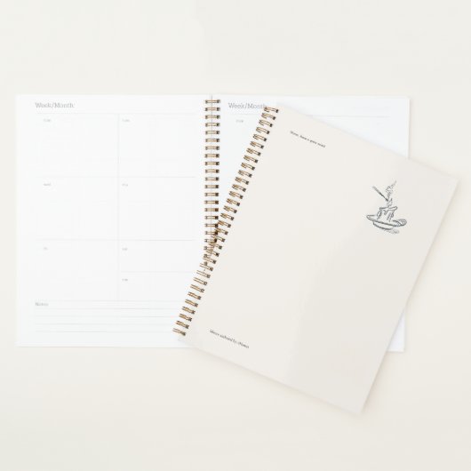 Introvert Gift Minimalist Line Art Planner (Devant avec enveloppe)