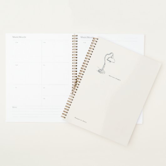 Introvert Gift Minimalist Line Art Quiet Solitude  Planner (Display)