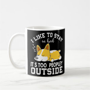Introvert Het Is Te Mensen Buiten Grappige Corgi H Koffiemok