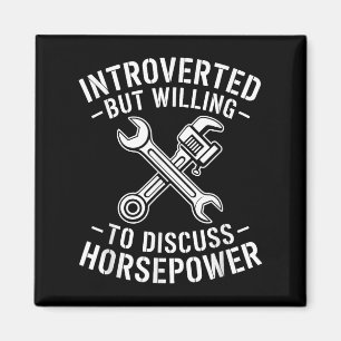 Introvert Horsepower Quote Mechanische Wrench Humo Magneet