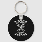 Introvert Horsepower Quote Mechanische Wrench Humo Sleutelhanger (Voorkant)