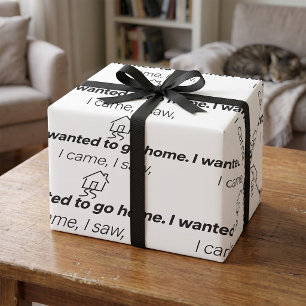 Introvert Humor Ik Kwam Ik Zag Wilde Naar Huis Gaa Cadeaupapier