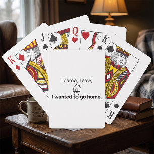 Introvert Humor Ik Kwam Ik Zag Wilde Naar Huis Gaa Pokerkaarten