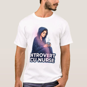 Introvert ICU-verpleegster esthetische koffiecadea T-shirt