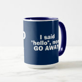 Introvert klein praatje anti sociale eenling INTJ  Mok (Voorkant rechts)