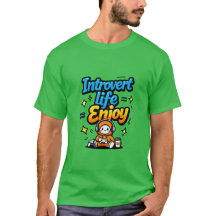 Introvert Leven Geniet Cartoon Gamer
