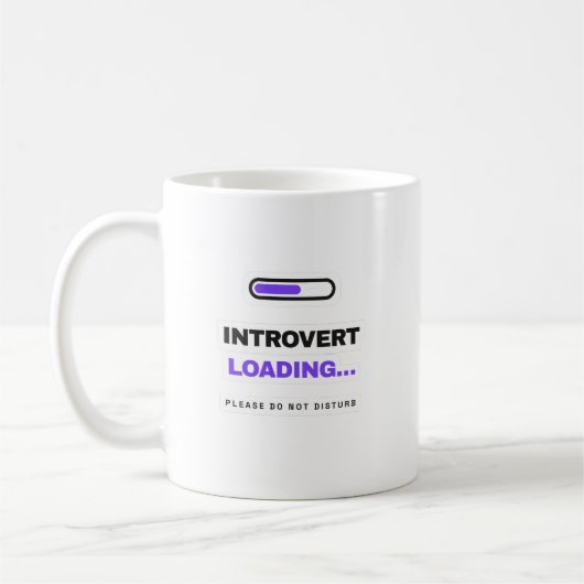 Introvert Loading Funny Mug Koffiemok (Links)