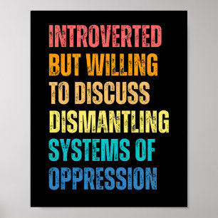 Introvert, maar bereid om afbraak te bespreken poster