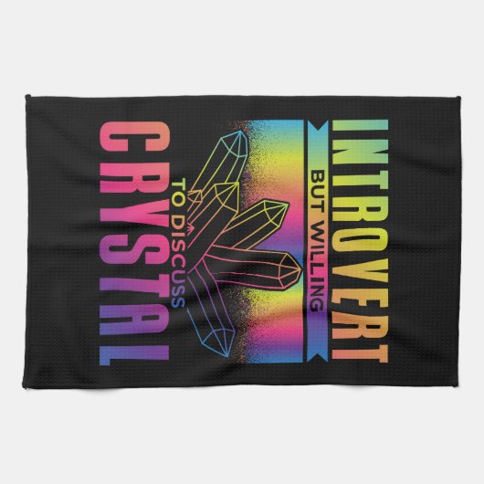 Introvert maar bereid om het kristal te bespreken theedoek (Horizontaal)