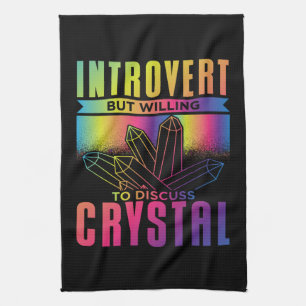 Introvert maar bereid om het kristal te bespreken theedoek