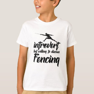 introvert maar bereid om het omheinen te bespreken t-shirt
