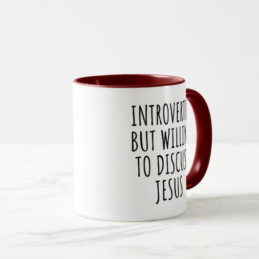 Introvert maar bereid om Jezus grappig te bespreke Mok (Voorkant rechts)