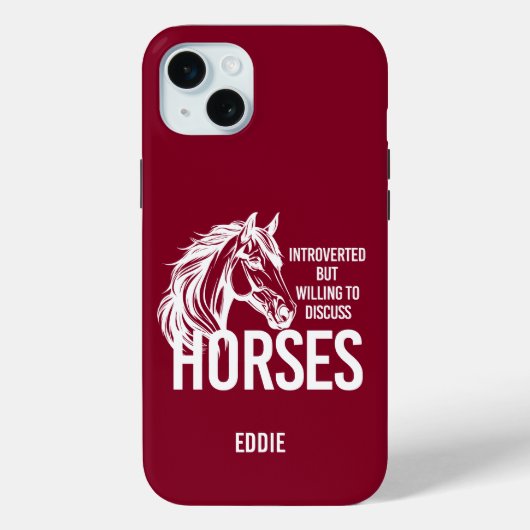 Introvert maar bereid om paarden grappig te bespre Case-Mate iPhone case (Achterkant)