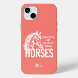 Introvert maar bereid om paarden grappig te bespre iPhone 15 mini hoesje