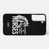 Introvert maar bereid om paarden grappig te bespre samsung galaxy hoesje (Achterkant horizontaal)