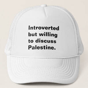 Introvert maar bereid om Palestijnse tekst te besp Trucker Pet