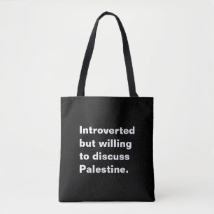 Introvert maar bereid om Palestina te bespreken Draagtas