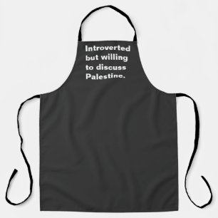 Introvert maar bereid om Palestina te bespreken Schort