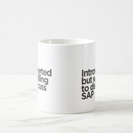 Introvert maar bereid om SAP-Mok te bespreken Koffiemok (Center)
